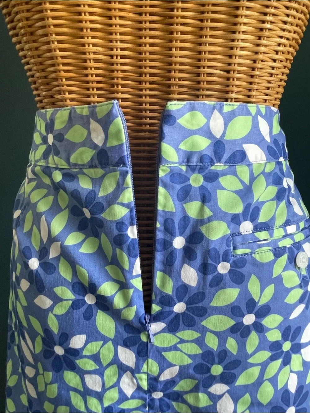 Lady Hagen Tennis Golf Pickleball Skort Blue Green Floral Pattern Size 10